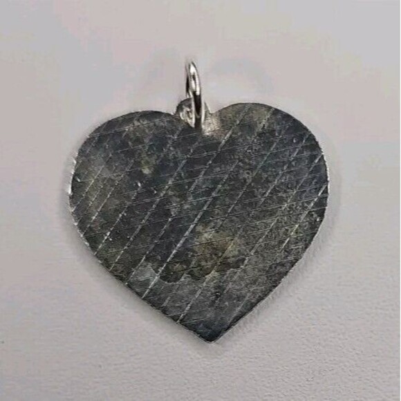 Silver 925 Dollar Sign Heart Pendant Charm - Picture 4 of 5